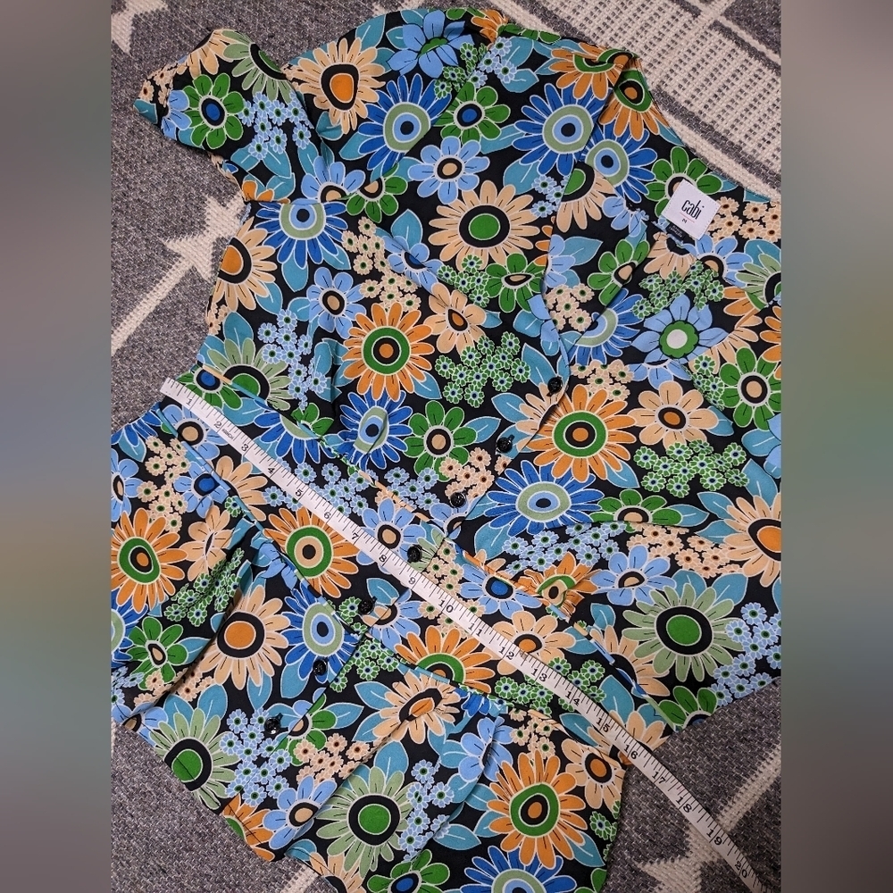 CABI Happy floral top size M - Picture 12 of 14